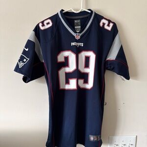 NFL Navy Blue Jersey with Red Stripe